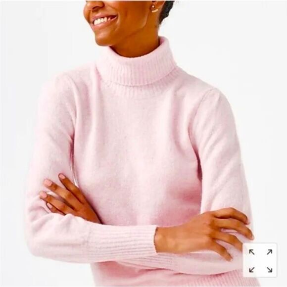 J.Crew Puff-sleeve Turtleneck sweater in extra-soft yarn - Picture 4 of 12